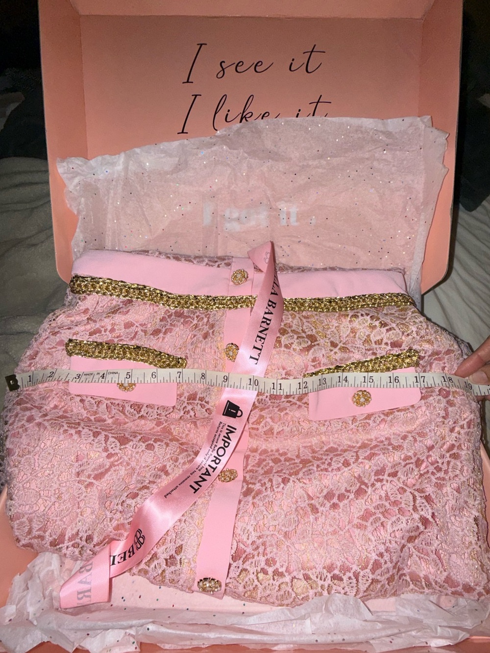 NWT Bella Barnett Elegant Pink Long Sleeve Dress. Size M. New w tags in Box! - Picture 12 of 12